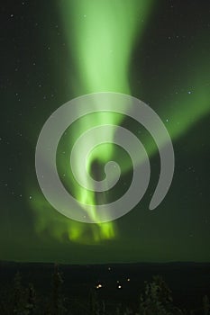 Vertical Aurora Borealis stripe