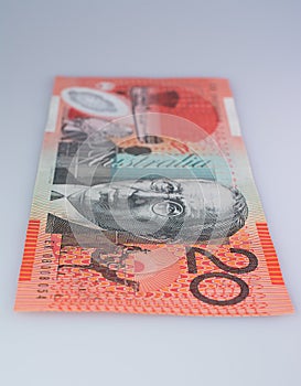 Vertical Australian Twenty Dollar Banknote