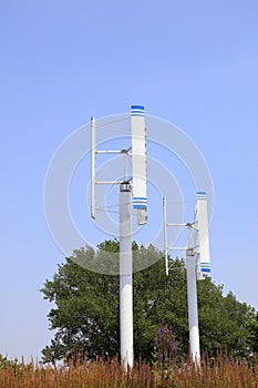 Vertical axis wind turbine in Inner Mongolia, China