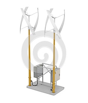 Vertical Axis Wind Turbine Isolated