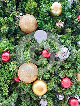 Vertical background image of glittering Christmas tree photo