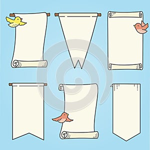 Vertical Banners and Birds