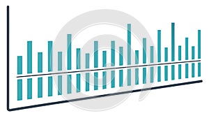Vertical Bar Chart, Clear Data Visualization, vector design Generative AI