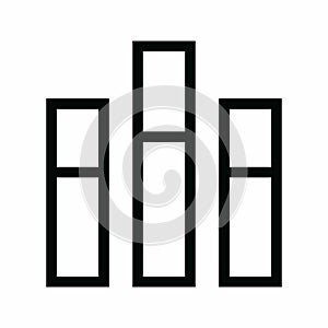 Cylindrical Bars icon vector