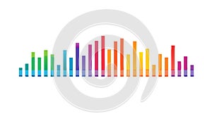 Vertical Bars, Sound Levels, Data Visualization, Music Equalizer, vector design Generative AI