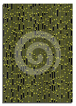 Vertical black abstract background with lines of contacts of microcircuit, cover, title page of presentation, report, album in A4