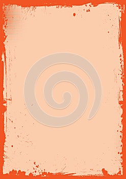 Blank Halloween banner background with grungy border