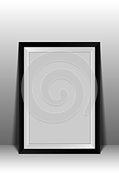 vertical blank picture frame for photographs blank frame on a white background. Vector illustration