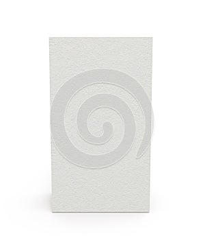 Vertical Business Card MockUp in White Rough Paper US Standard 3.5 x 2 inches or 88.9mm x 50.8mm.