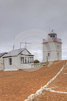 Vertical of Cape Borda Lighthouse on Kangaroo Island, Australia