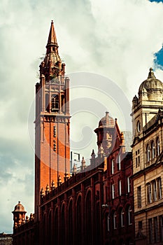 Vertical of Central Hall on a cloudy day in Birmingham, UK