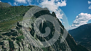 Vertical cliff on the pass Kuyguk