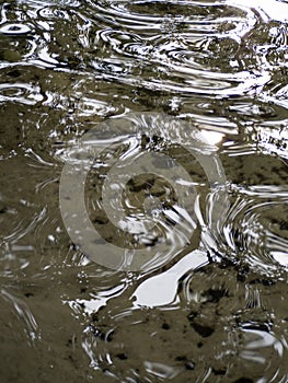 Vertical closeup shot of abstract water surface texture