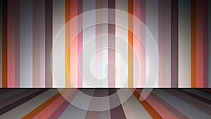 Vertical colorful stripes refract and form right angle, seamless loop. Animation. Abstract parallel wide lines of many