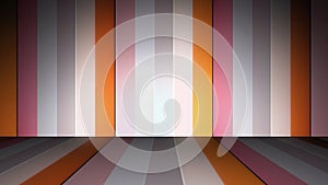 Vertical colorful stripes refract and form right angle, seamless loop. Animation. Abstract parallel wide lines of many