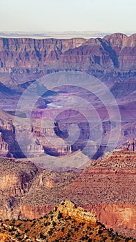 Vertical Composition Deep Gorge Colorado River Cuts Through the Grand Canyon