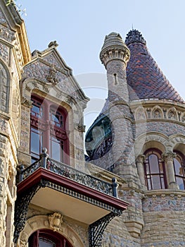 Vertical: Detail of The Bishops Palace, Galveston Island, Texas. High quality photo. photo