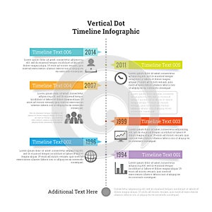 Vertical Dot Timeline Infographic