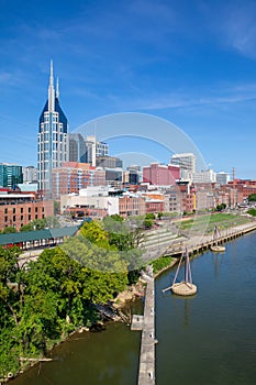 Vertical Downtown Nashville Tennessee Skyline