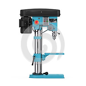 Vertical Drilling Bench Drill Press Machine. 3d Rendering