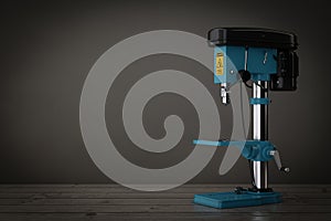 Vertical Drilling Bench Drill Press Machine. 3d Rendering
