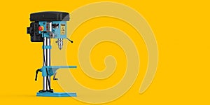 Vertical Drilling Bench Drill Press Machine. 3d Rendering
