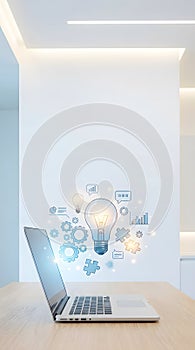 Vertical E-Learning Creative Thinking and Problem Solving Concept for Instagram or Linkedln Ads