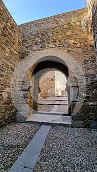 Vertical of the entrance to the Toledo city in Spain