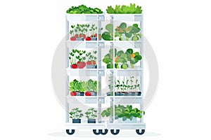 Vertical farming hydroponics isolated