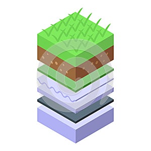 Vertical farming icon isometric vector. Greenhouse plant