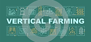Vertical farming text with linear icons