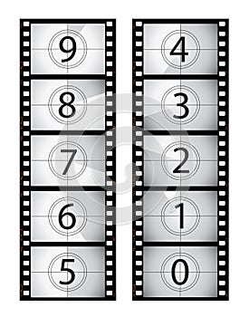 Vertical film countdown