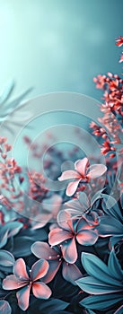 Vertical Florals Background