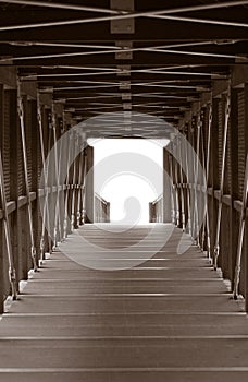 Vertical Foot Bridge Crossing