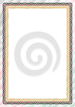 Vertical frame and border with Afghanistan flag