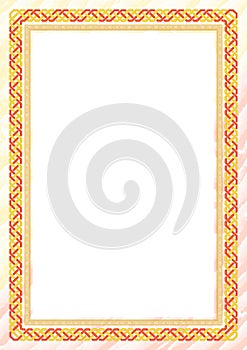 Vertical frame and border with Bhutan flag