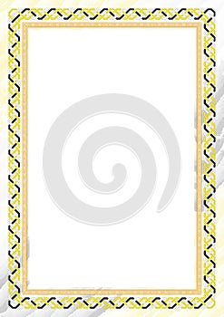 Vertical frame and border with Brunei flag