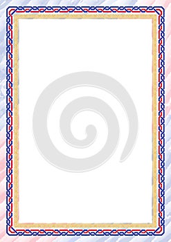 Vertical frame and border with Cambodia flag