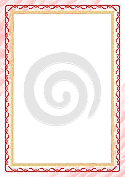 Vertical frame and border with Canada flag