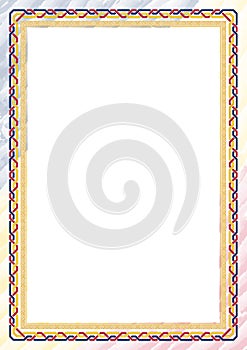 Vertical frame and border with Chad flag