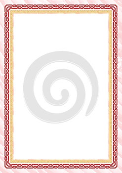 Vertical frame and border with China flag