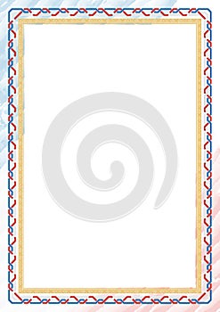 Vertical frame and border with Crimea flag