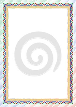 Vertical frame and border with Dagestan flag