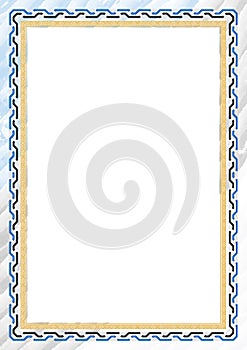 Vertical frame and border with Estonia flag