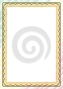 Vertical frame and border with Ethiopia flag