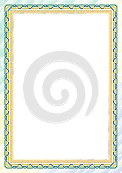 Vertical frame and border with Gabon flag