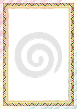 Vertical frame and border with Ghana flag