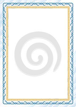 Vertical frame and border with Guatemala flag