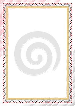 Vertical frame and border with Iraq flag