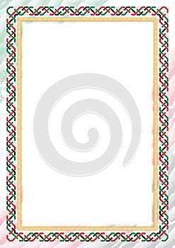 Vertical frame and border with Kuwait flag